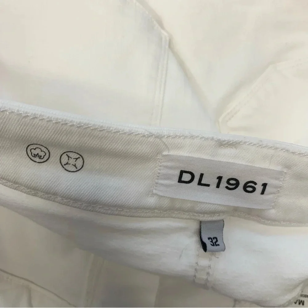 DL1961 Jeans Woman 32‎ White Mara Straight Ankle Instasculpt Stretch Pockets